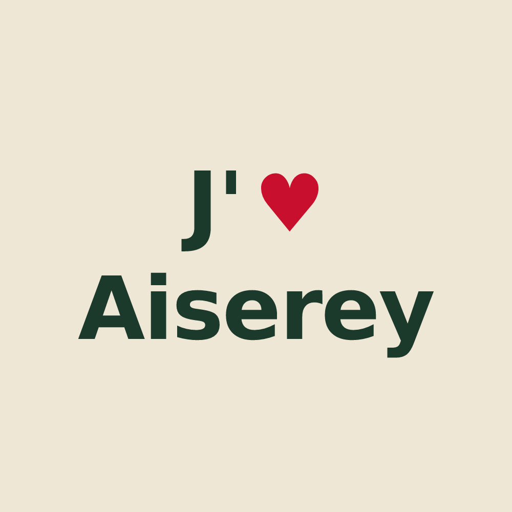 Tote bag personnalisé Aiserey — design J'aime Aiserey