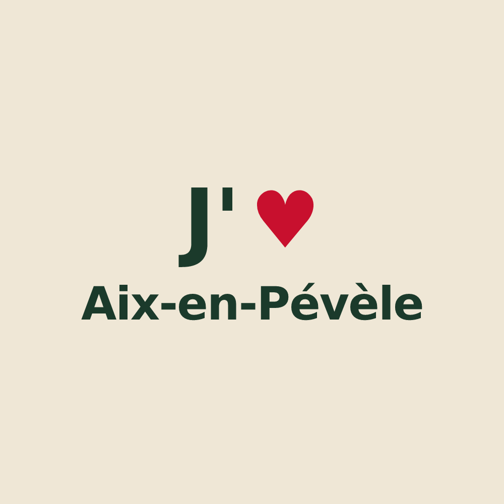 Tote bag personnalisé Aix-en-Pévèle — design J'aime Aix-en-Pévèle