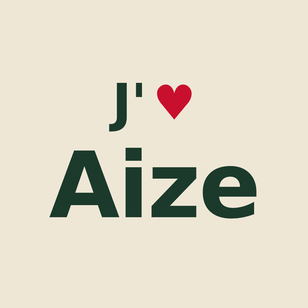 Tote bag personnalisé Aize — design J'aime Aize