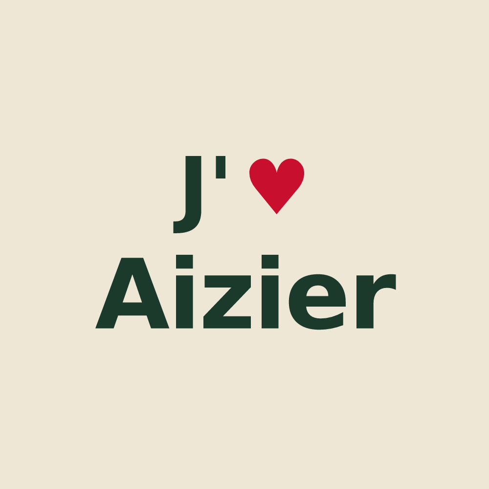 Tote bag personnalisé Aizier — design J'aime Aizier