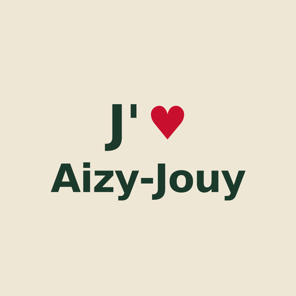 Tote bag personnalisé Aizy-Jouy — design J'aime Aizy-Jouy