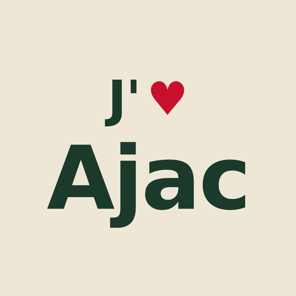 Tote bag personnalisé Ajac — design J'aime Ajac