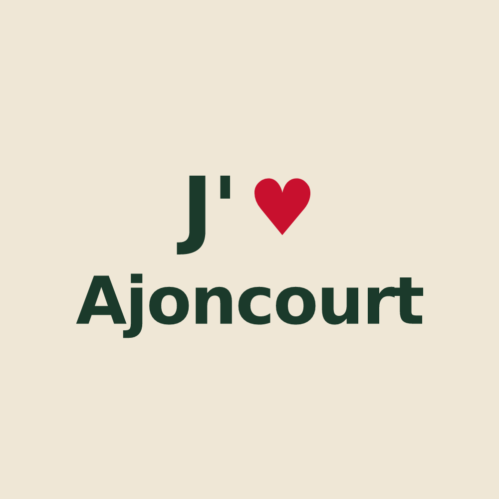 Tote bag personnalisé Ajoncourt — design J'aime Ajoncourt