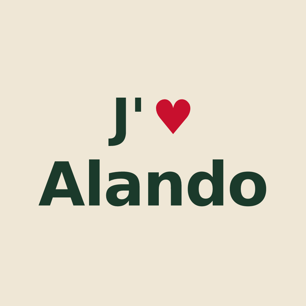 Tote bag personnalisé Alando — design J'aime Alando