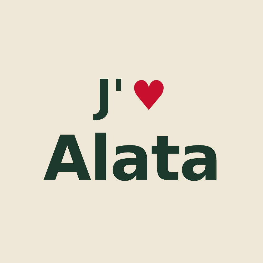 Tote bag personnalisé Alata — design J'aime Alata