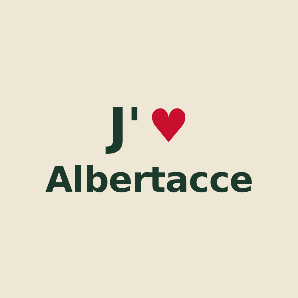 Tote bag personnalisé Albertacce — design J'aime Albertacce