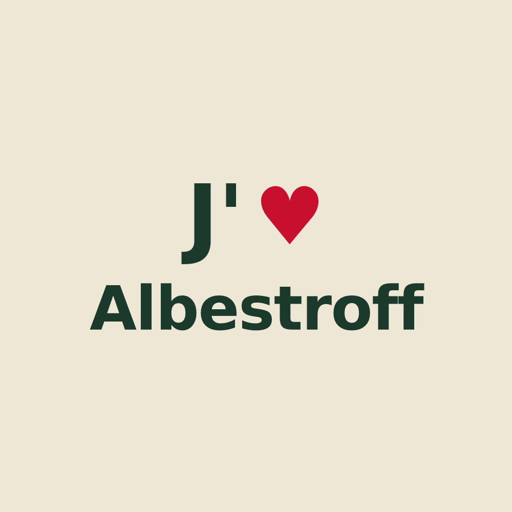 Tote bag personnalisé Albestroff — design J'aime Albestroff