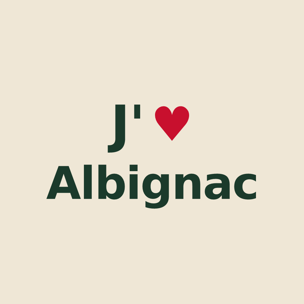Tote bag personnalisé Albignac — design J'aime Albignac
