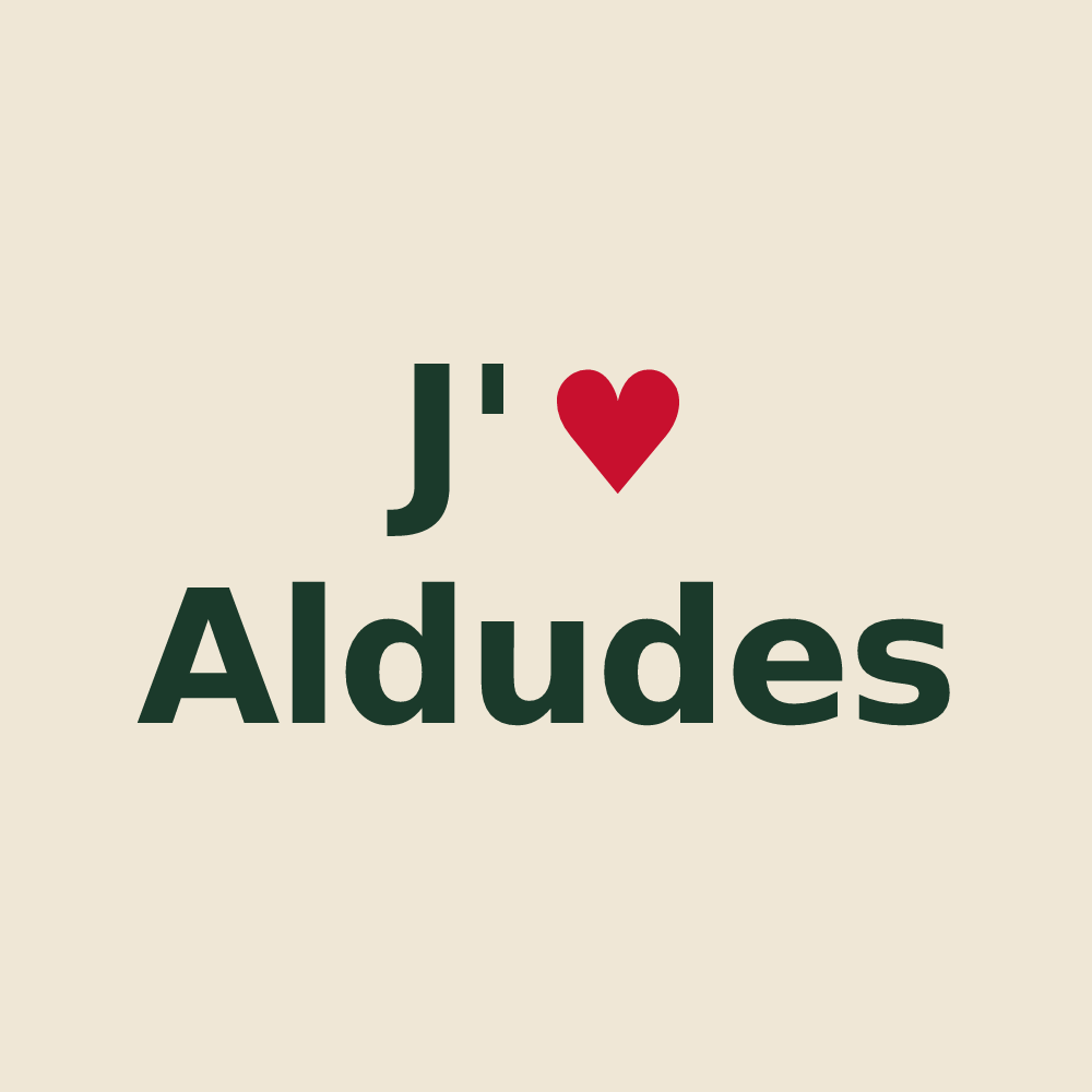 Tote bag personnalisé Aldudes — design J'aime Aldudes