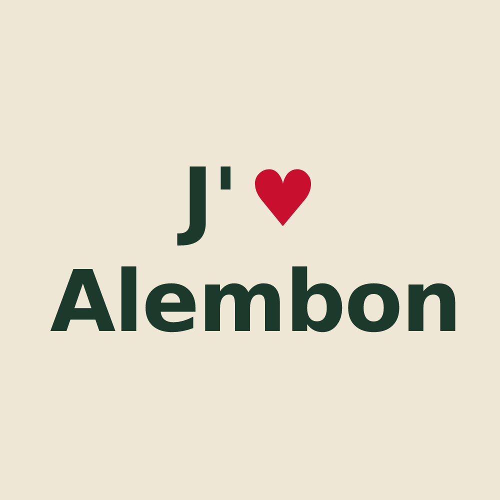 Tote bag personnalisé Alembon — design J'aime Alembon