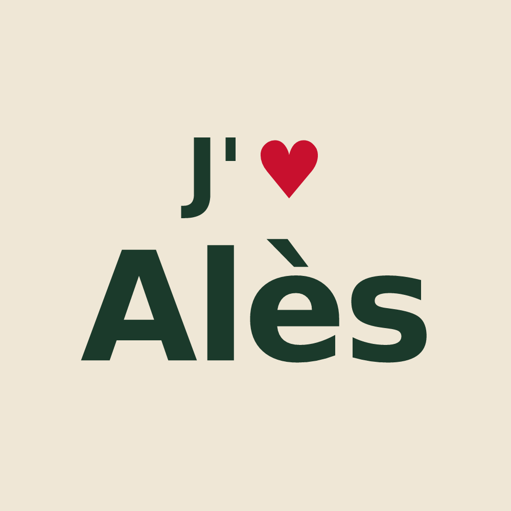 Tote bag personnalisé Alès — design J'aime Alès