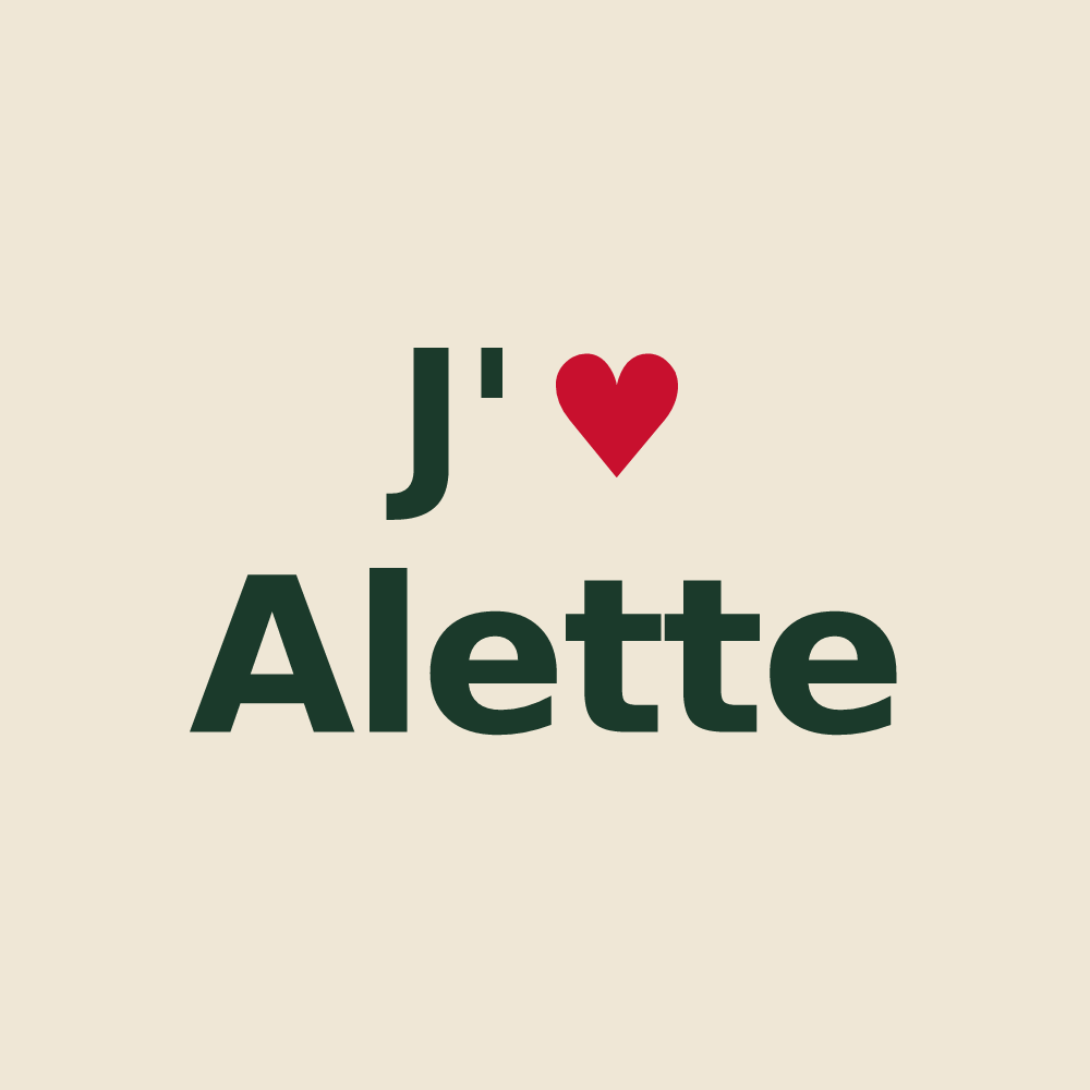 Tote bag personnalisé Alette — design J'aime Alette