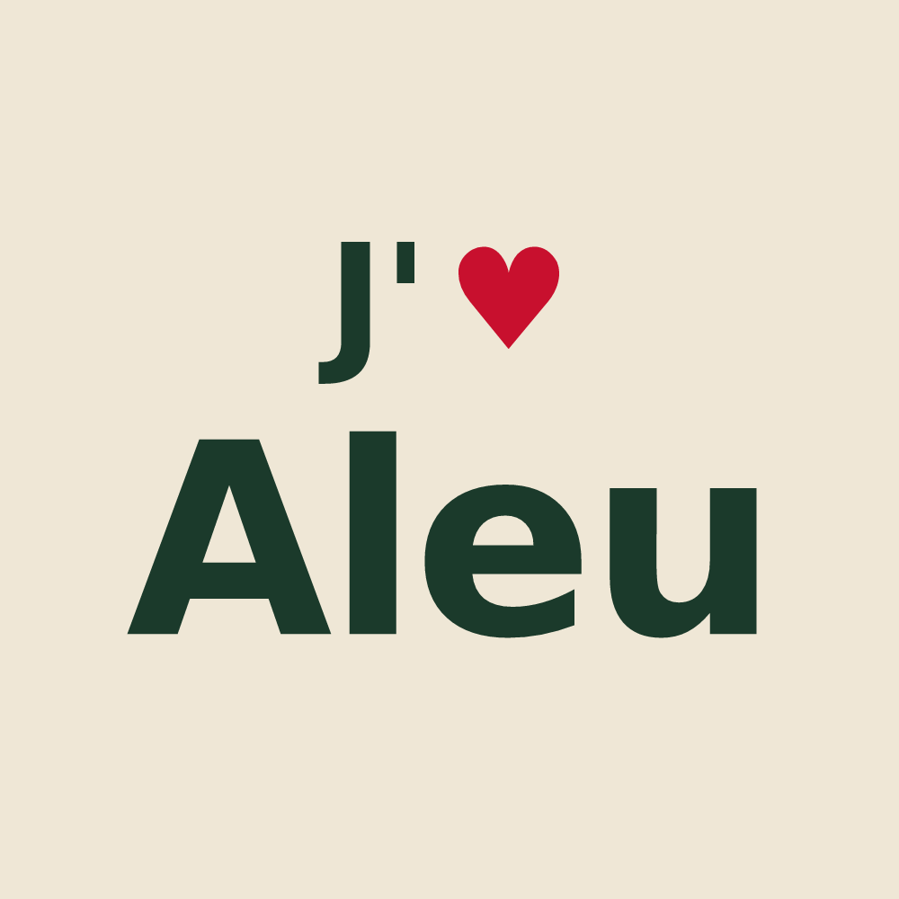 Tote bag personnalisé Aleu — design J'aime Aleu