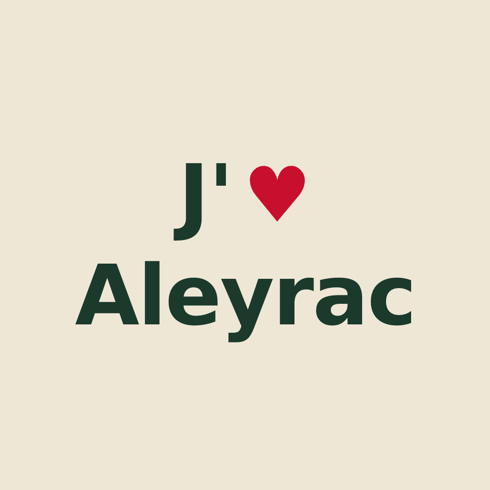Tote bag personnalisé Aleyrac — design J'aime Aleyrac