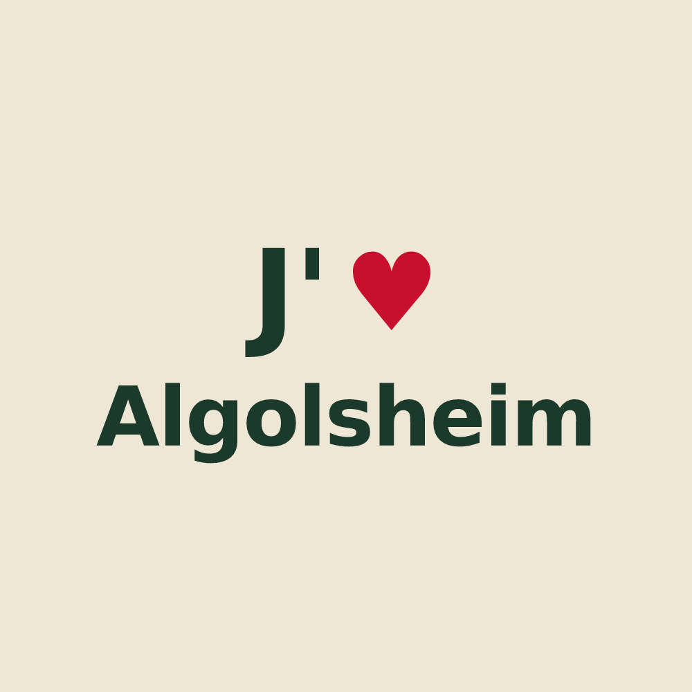 Tote bag personnalisé Algolsheim — design J'aime Algolsheim