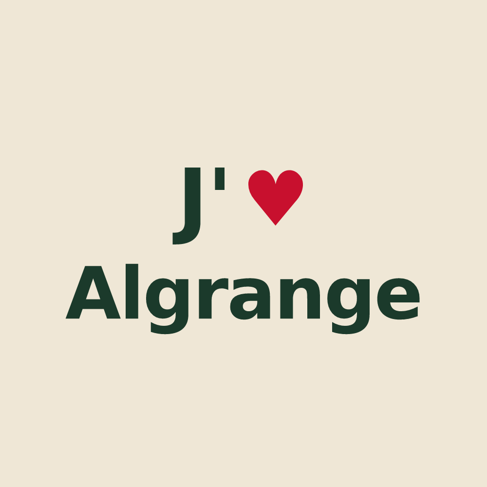 Tote bag personnalisé Algrange — design J'aime Algrange