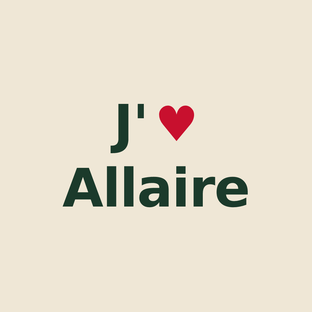 Tote bag personnalisé Allaire — design J'aime Allaire