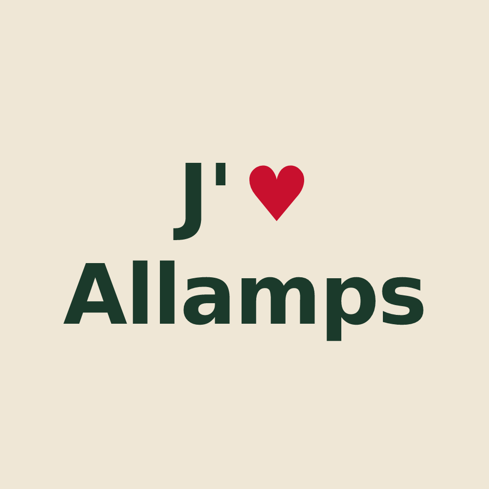 Tote bag personnalisé Allamps — design J'aime Allamps