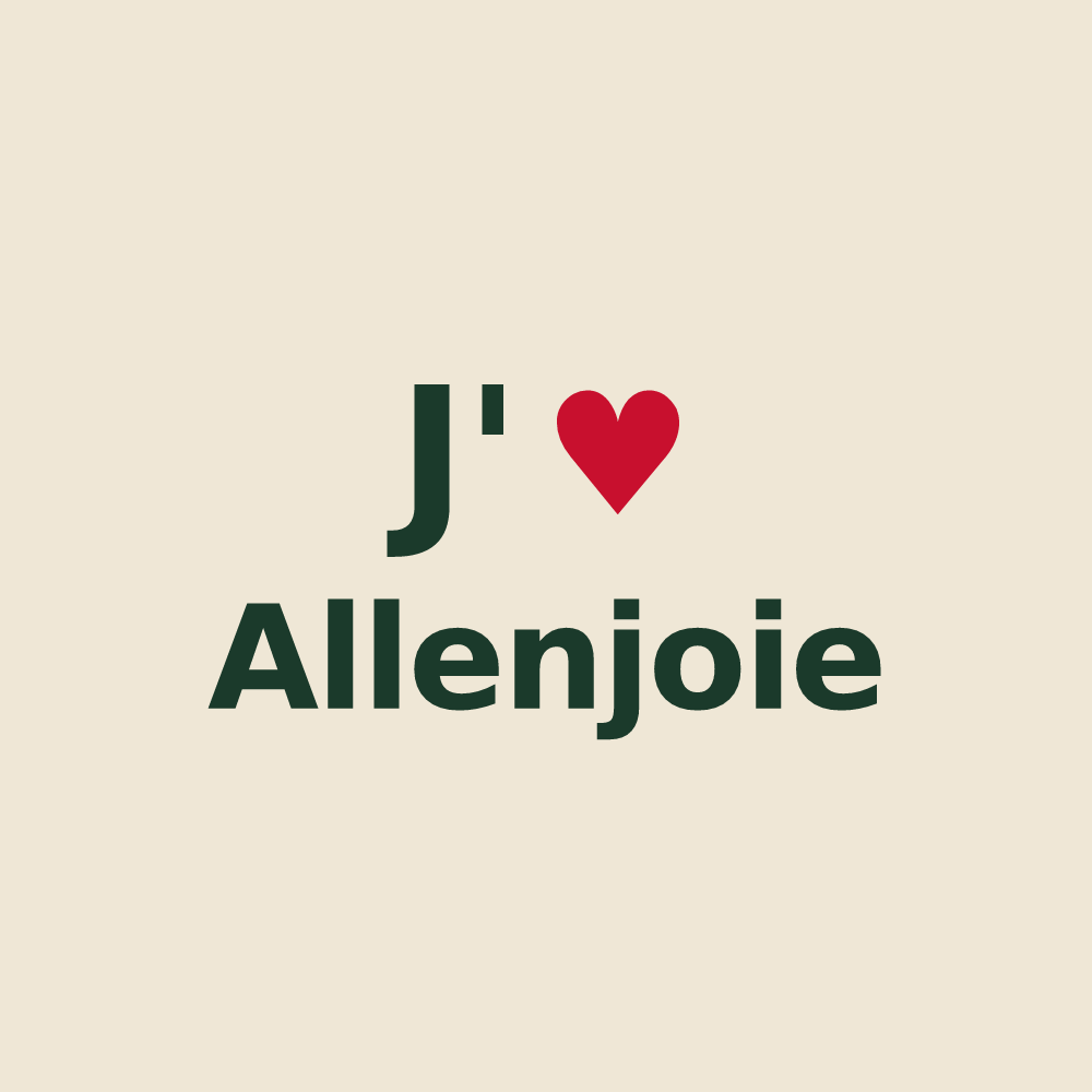 Tote bag personnalisé Allenjoie — design J'aime Allenjoie
