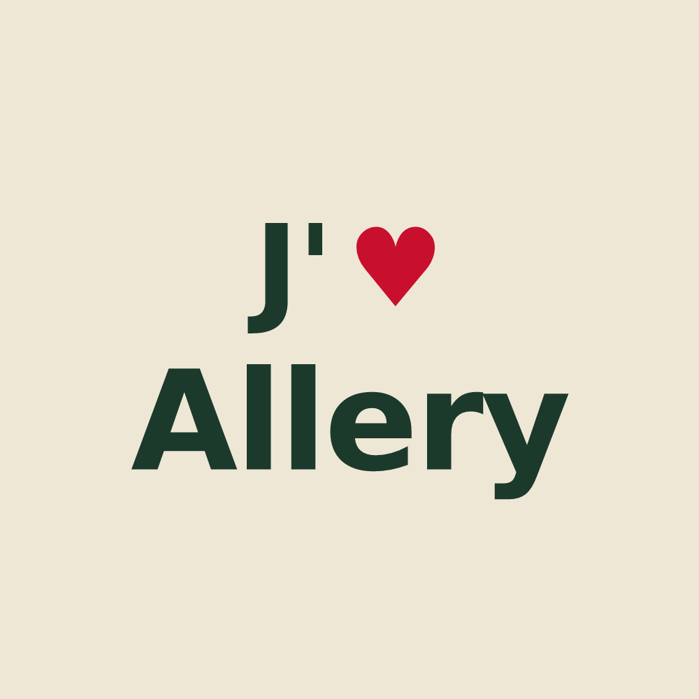 Tote bag personnalisé Allery — design J'aime Allery