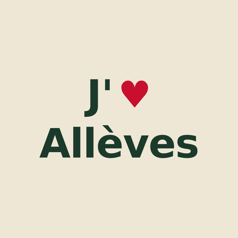 Tote bag personnalisé Allèves — design J'aime Allèves