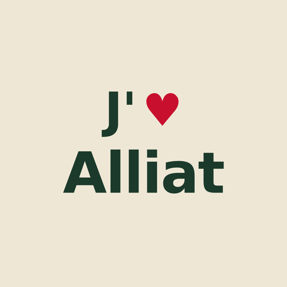 Tote bag personnalisé Alliat — design J'aime Alliat