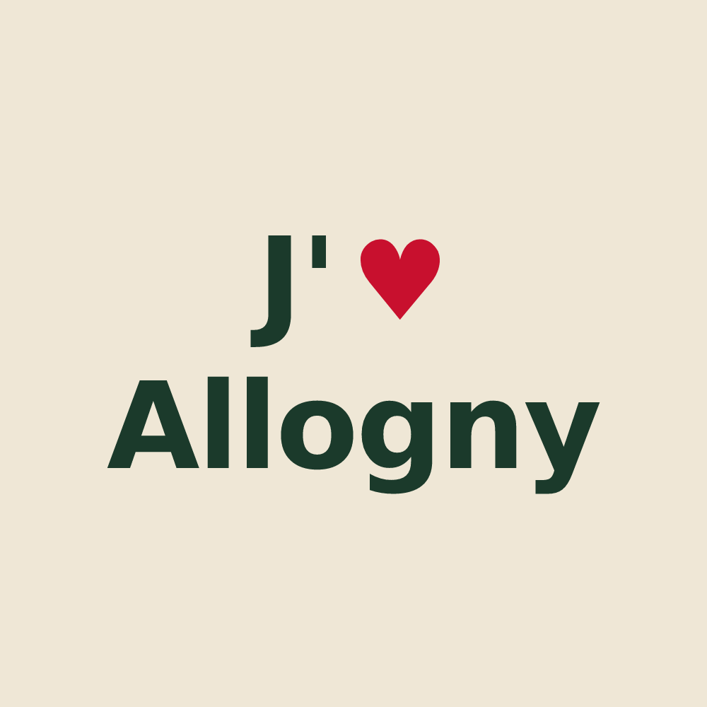 Tote bag personnalisé Allogny — design J'aime Allogny