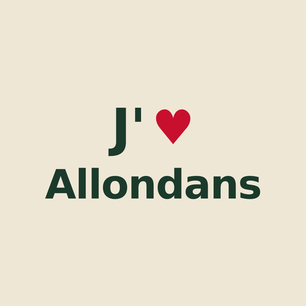 Tote bag personnalisé Allondans — design J'aime Allondans
