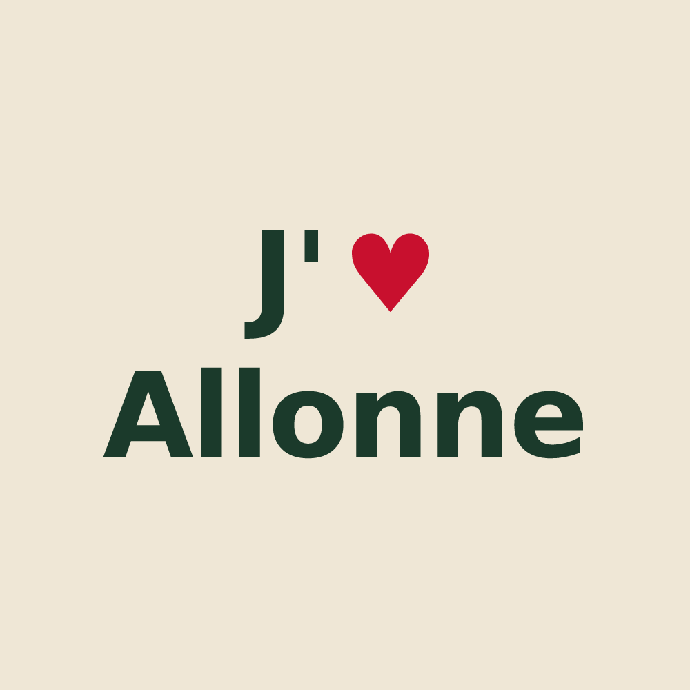 Tote bag personnalisé Allonne — design J'aime Allonne
