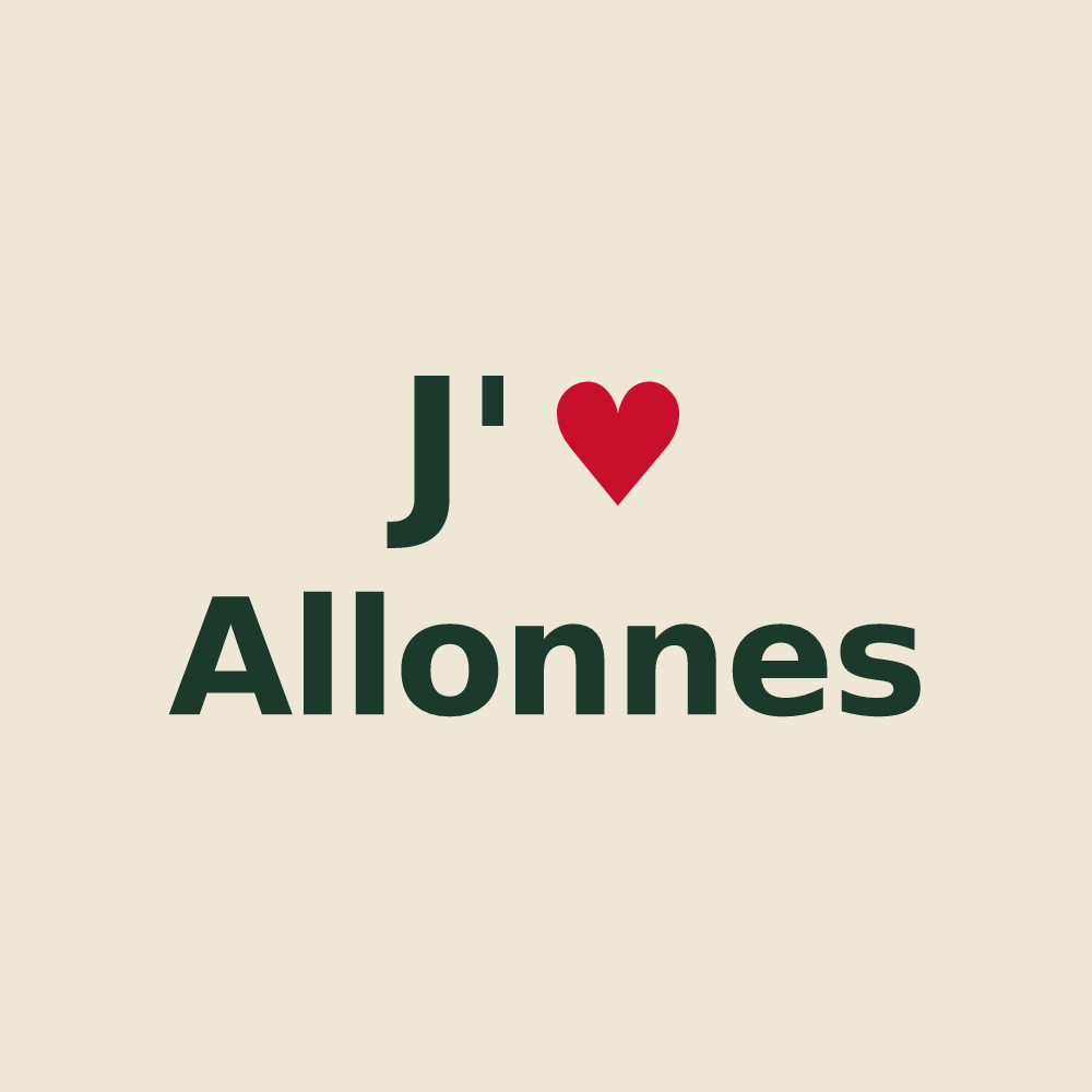 Tote bag personnalisé Allonnes — design J'aime Allonnes