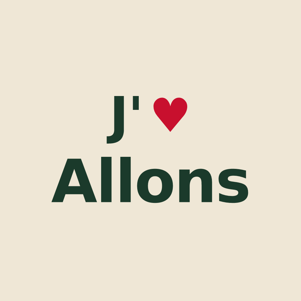 Tote bag personnalisé Allons — design J'aime Allons