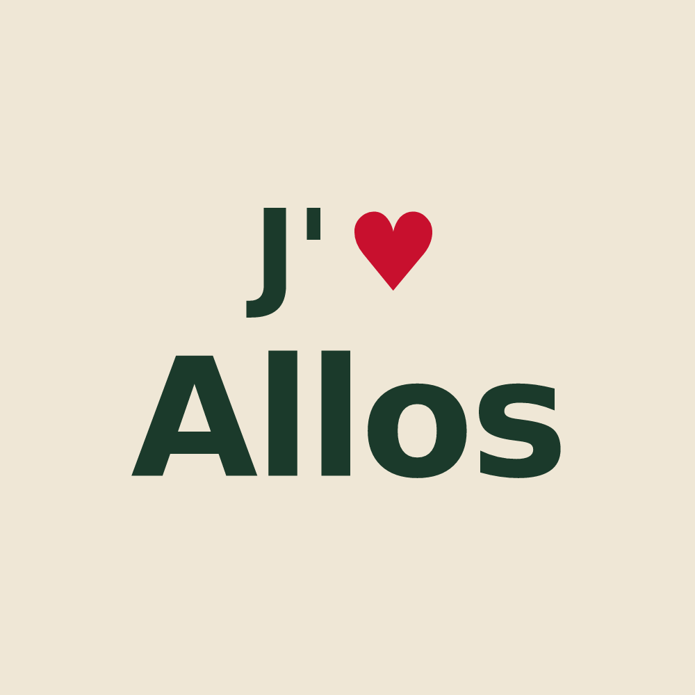 Tote bag personnalisé Allos — design J'aime Allos