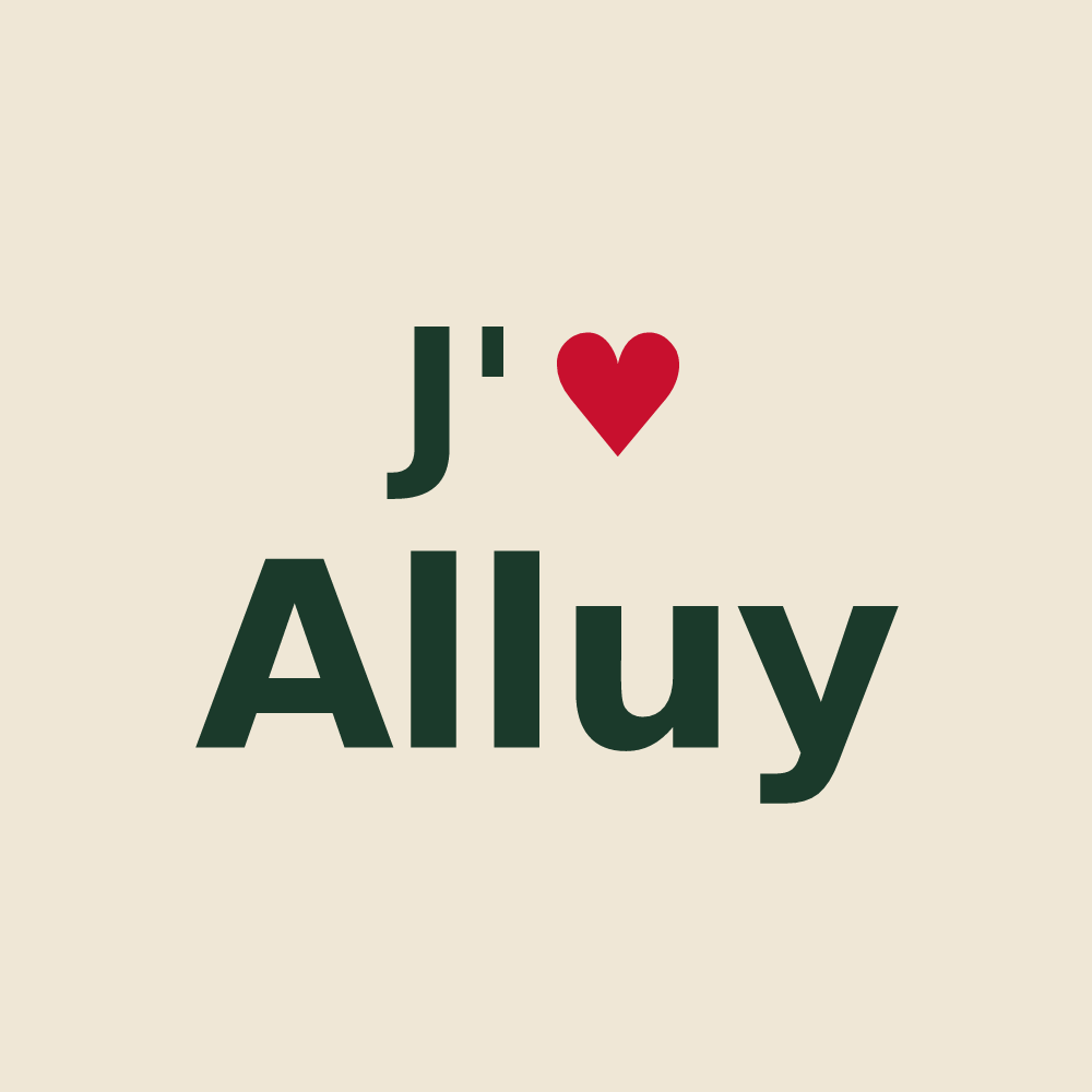 Tote bag personnalisé Alluy — design J'aime Alluy