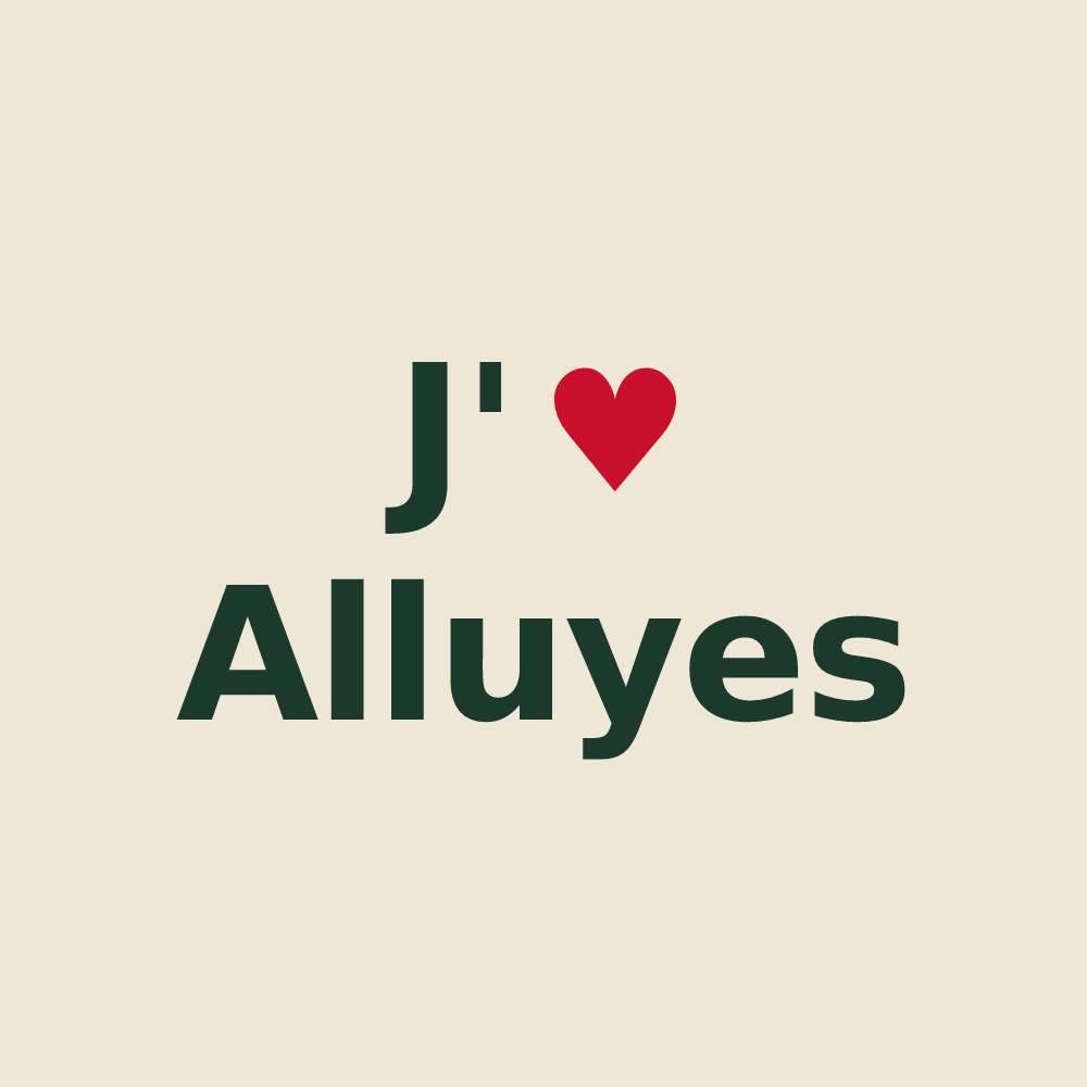 Tote bag personnalisé Alluyes — design J'aime Alluyes