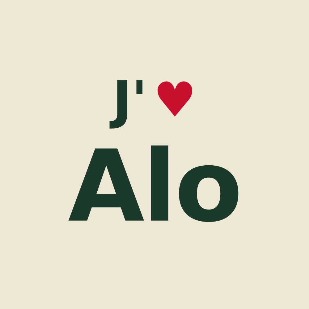 Tote bag personnalisé Alo — design J'aime Alo