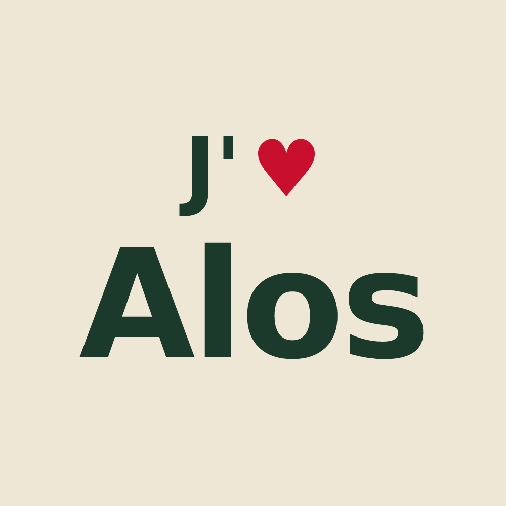 Tote bag personnalisé Alos — design J'aime Alos