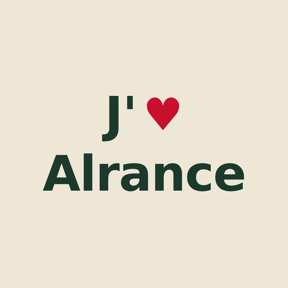 Tote bag personnalisé Alrance — design J'aime Alrance
