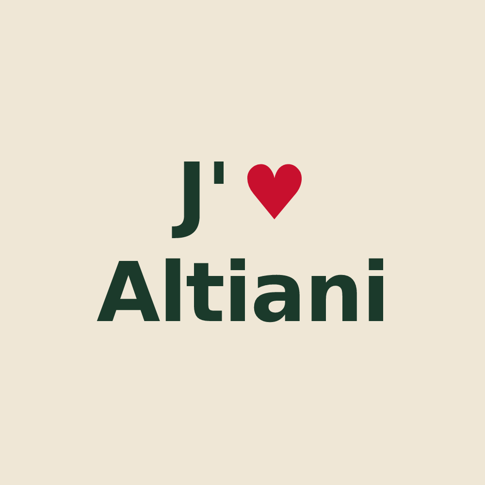 Tote bag personnalisé Altiani — design J'aime Altiani