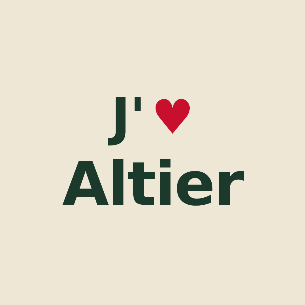 Tote bag personnalisé Altier — design J'aime Altier