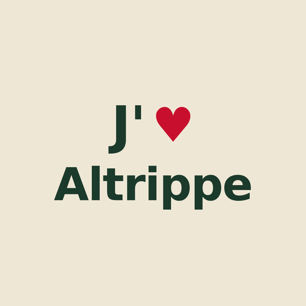 Tote bag personnalisé Altrippe — design J'aime Altrippe