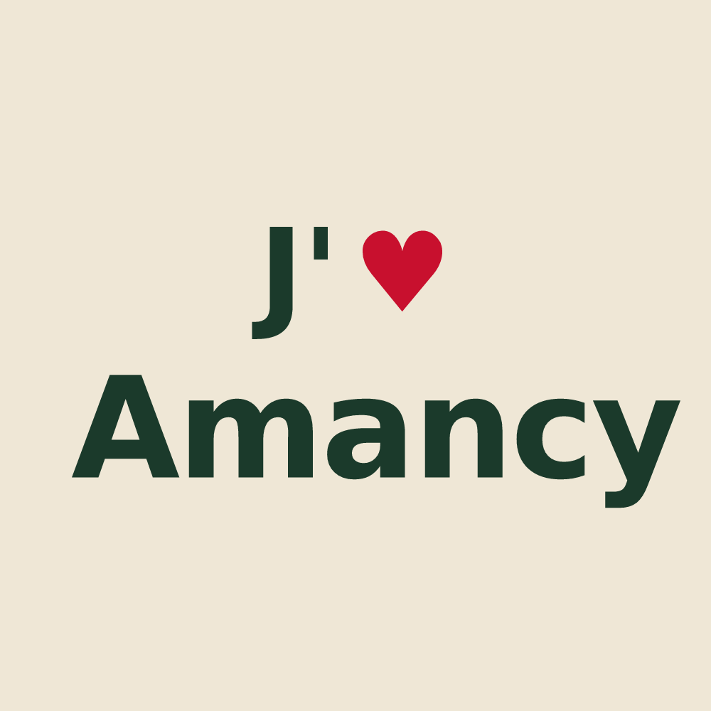 Tote bag personnalisé Amancy — design J'aime Amancy