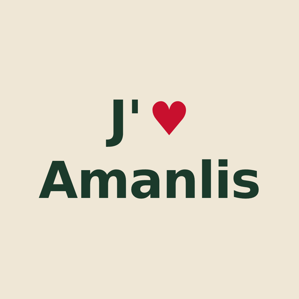 Tote bag personnalisé Amanlis — design J'aime Amanlis