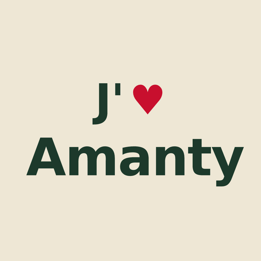 Tote bag personnalisé Amanty — design J'aime Amanty
