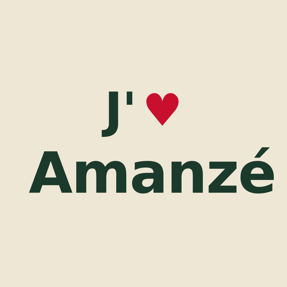 Tote bag personnalisé Amanzé — design J'aime Amanzé