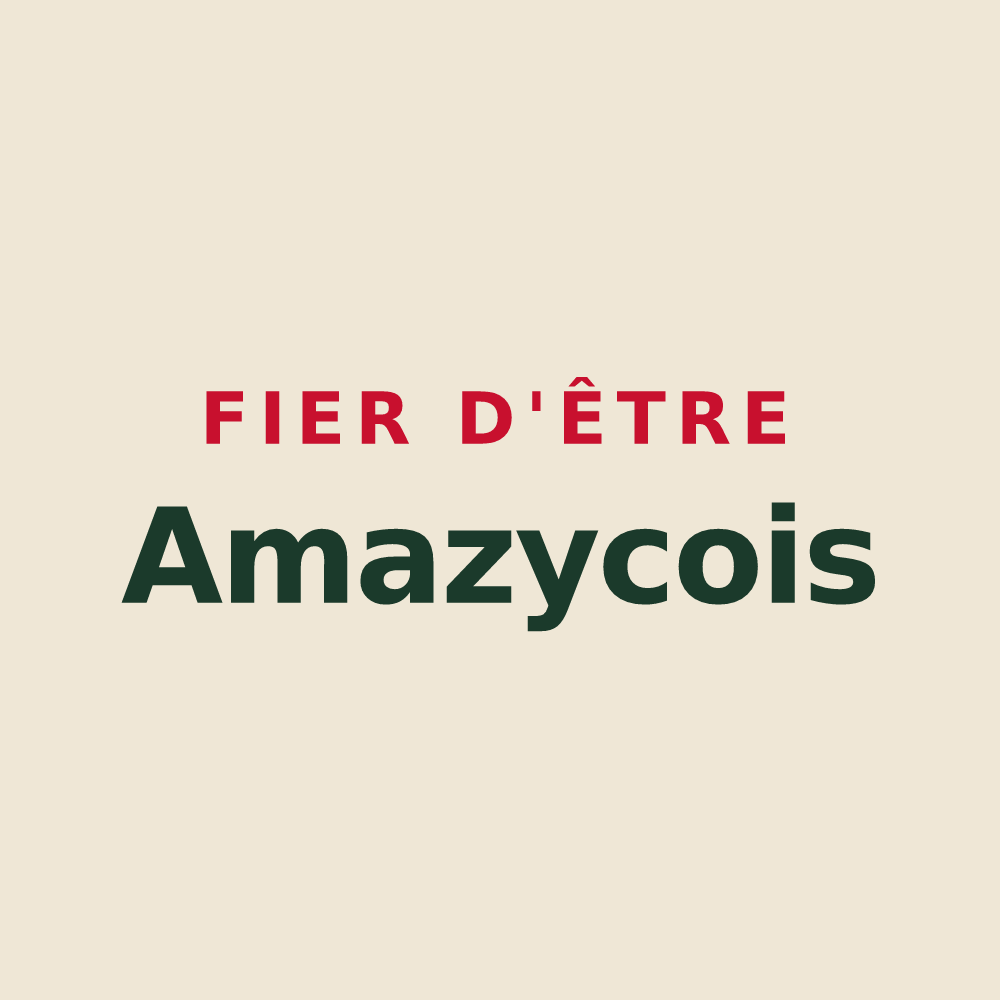 Tote bag « Fier d'être Amazycois » — design pour Amazy