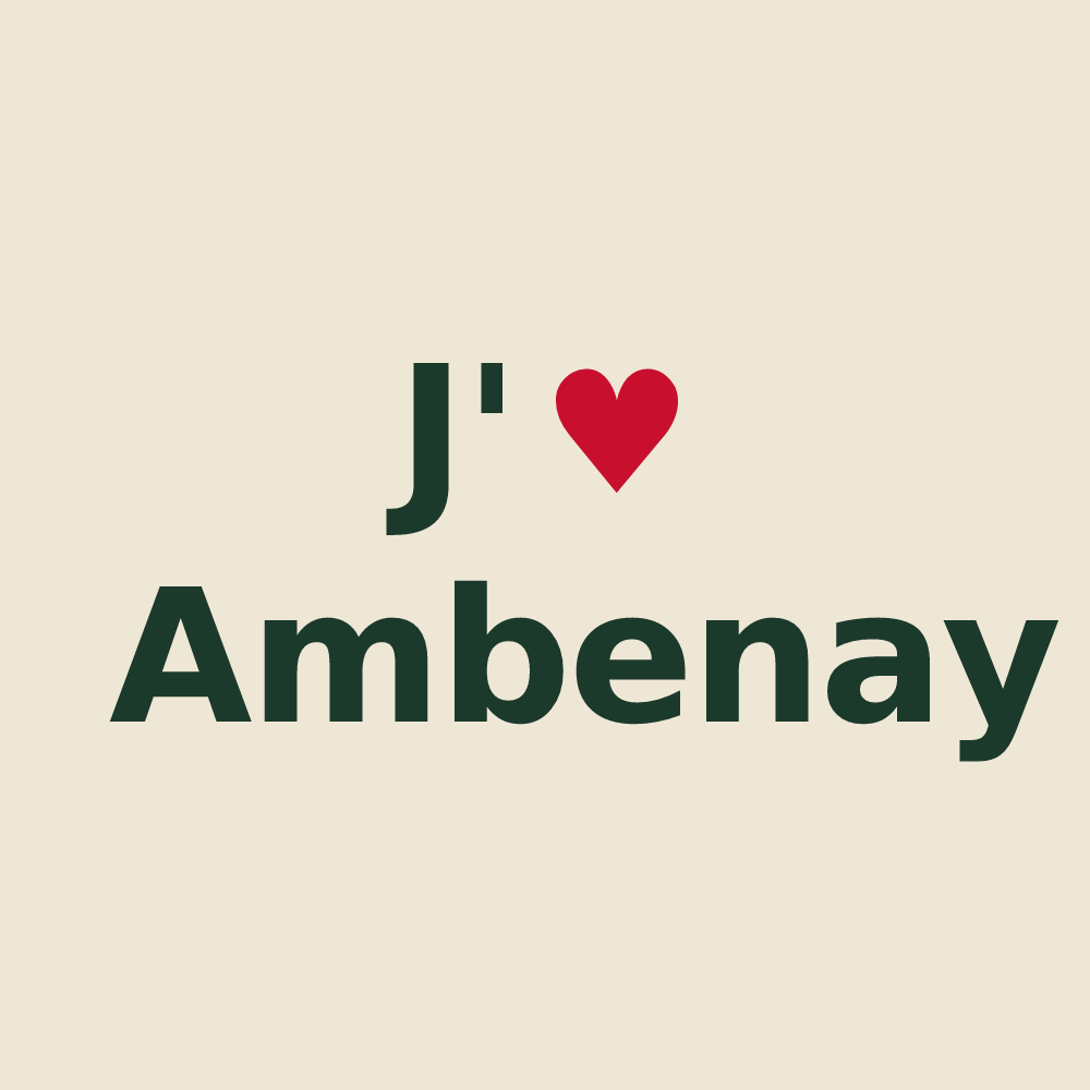Tote bag personnalisé Ambenay — design J'aime Ambenay