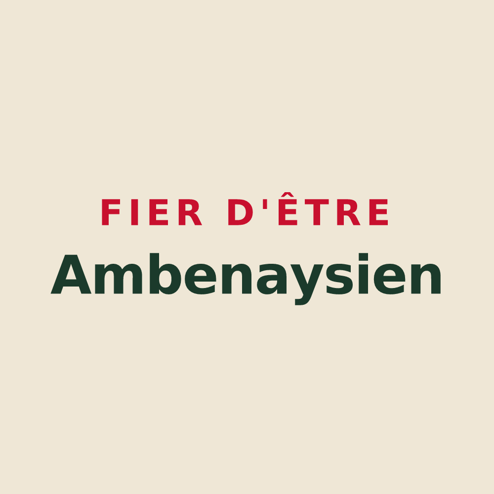 Tote bag « Fier d'être Ambenaysien » — design pour Ambenay