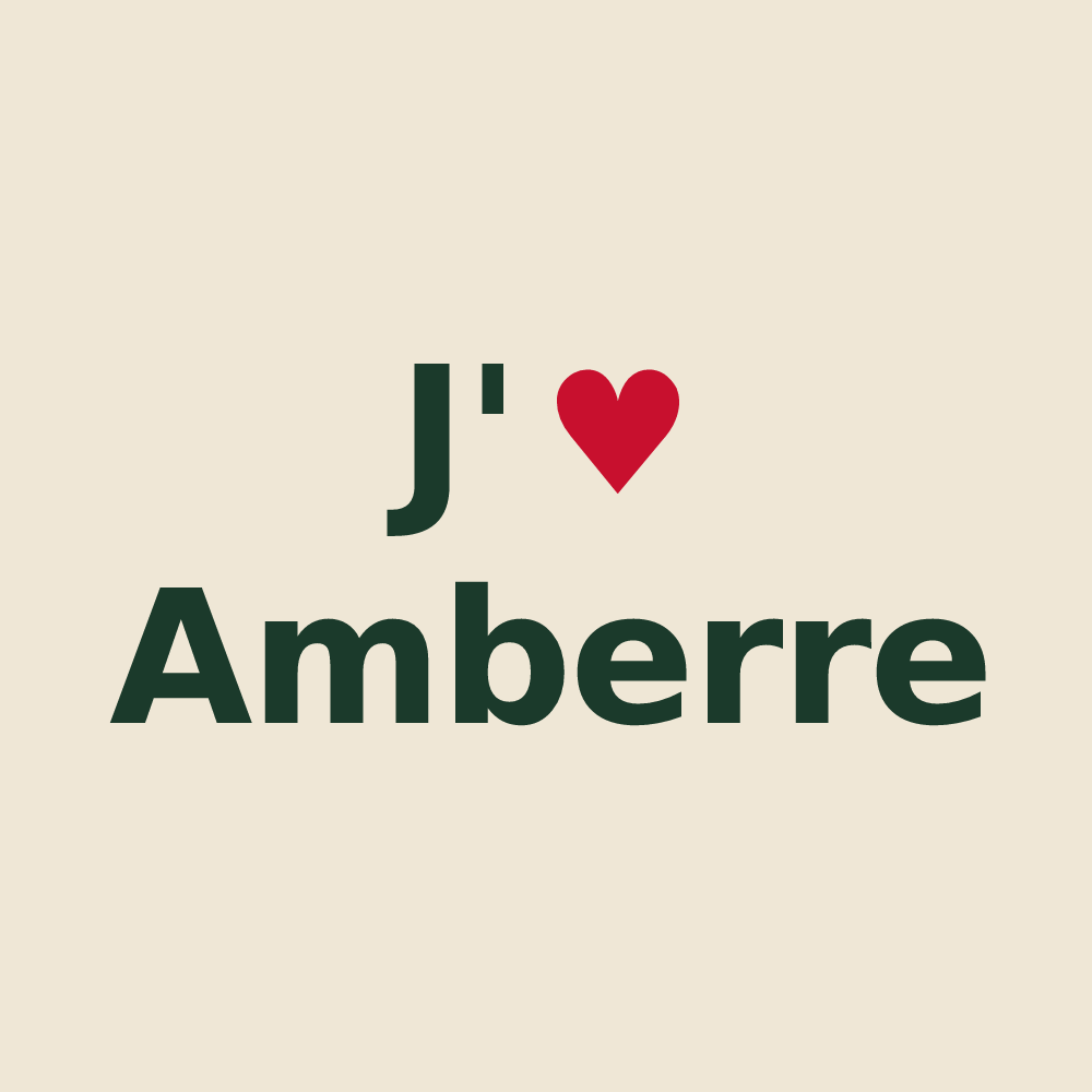 Tote bag personnalisé Amberre — design J'aime Amberre
