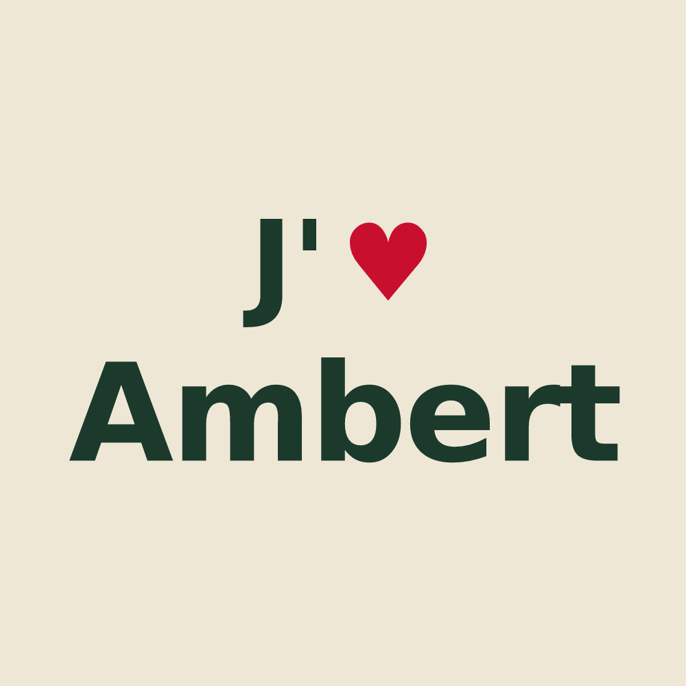 Tote bag personnalisé Ambert — design J'aime Ambert