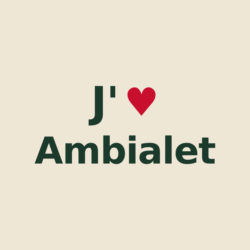 Tote bag personnalisé Ambialet — design J'aime Ambialet
